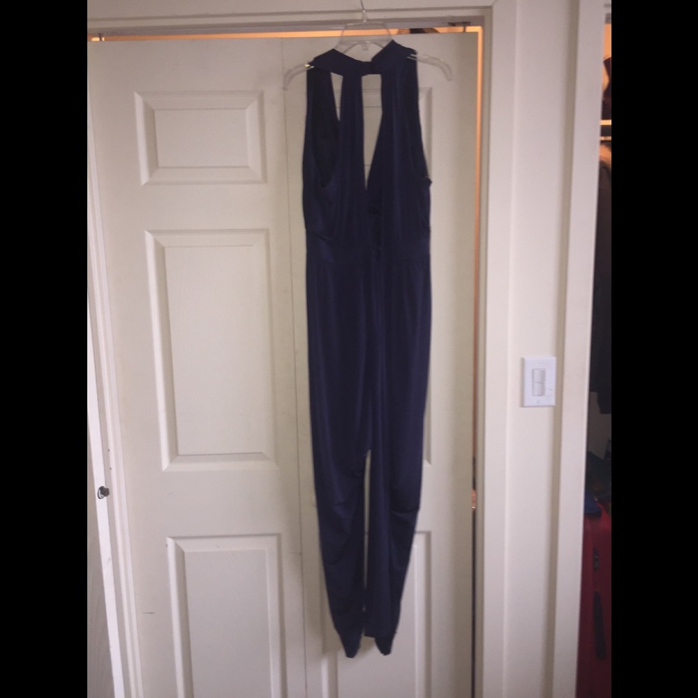 Navy blue jump suit